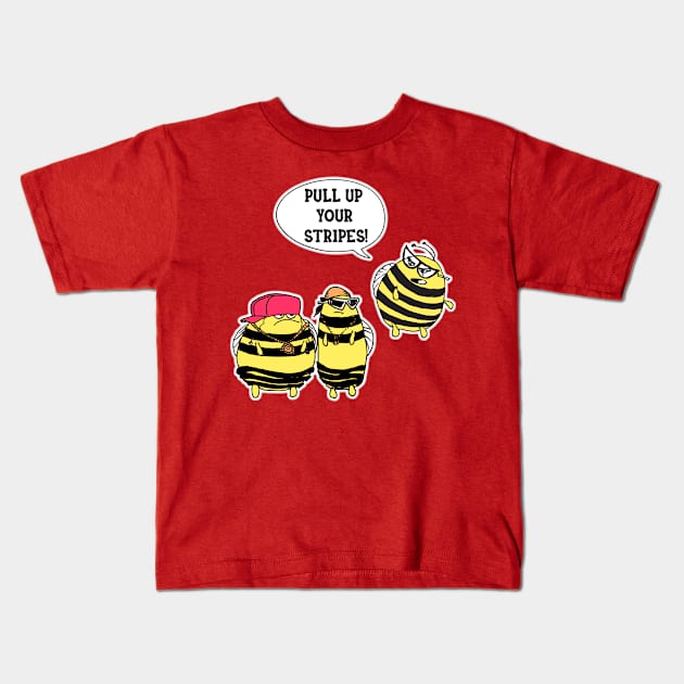 Teenager saggy pants honey bee fun shirt Kids T-Shirt by Antzyzzz